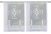 2-tlg. Fensterbild Leinenstruktur BxH 30x45cm Scheibengardine